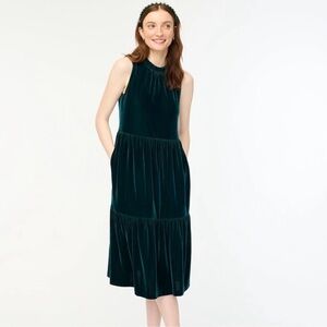 J Crew Factory - Velvet Green Dress